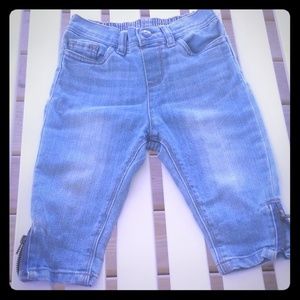 Jean kapri zipper bottom pants